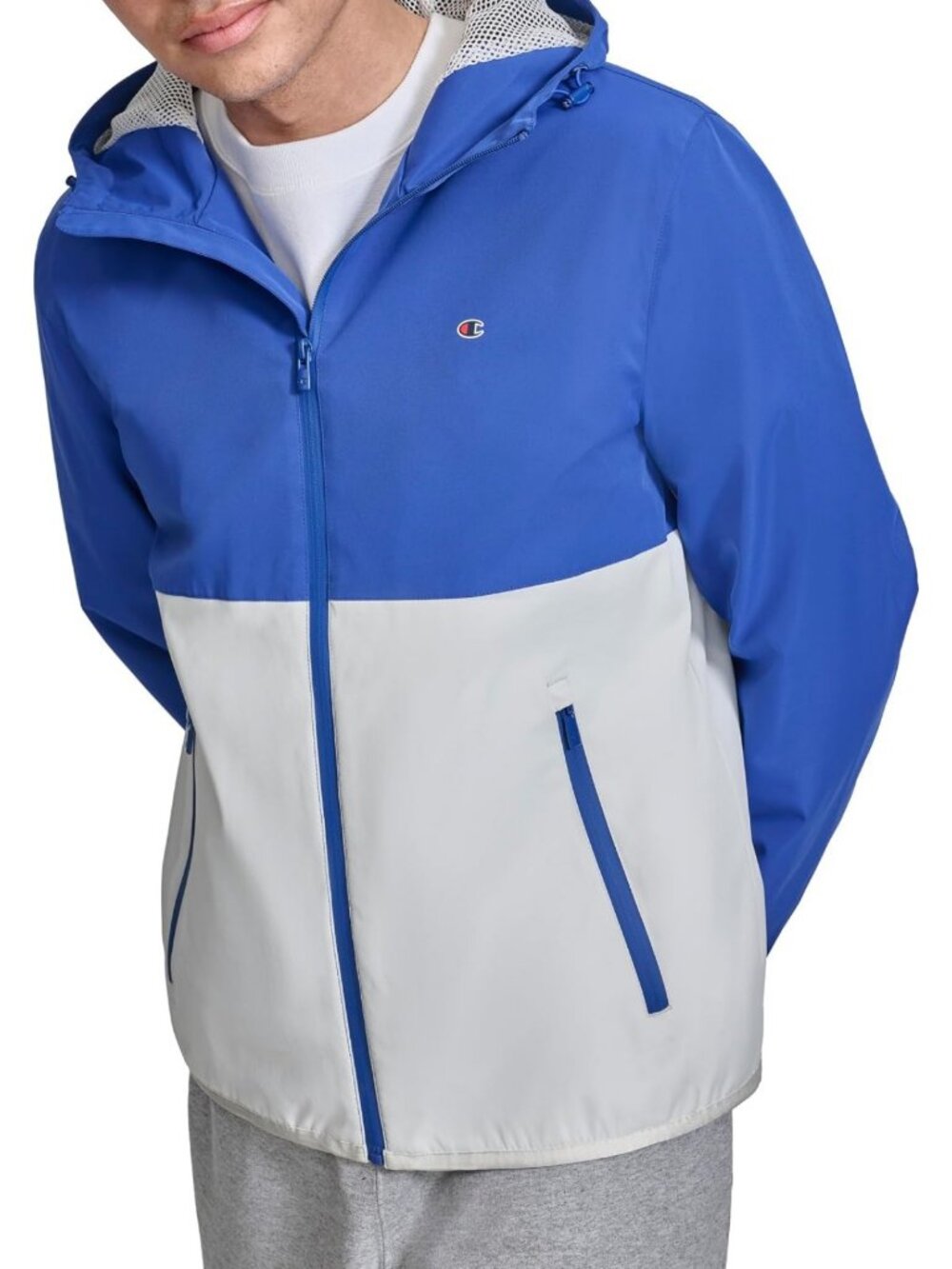 Men's Performance Windbreaker Rain Jacket with Hood - Lightweight, Waterproof
